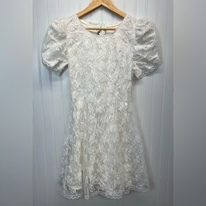 Vintage Girls‎ Jessica McClintock White Lace Dress Sz 10